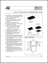 datasheet for M48T513V by SGS-Thomson Microelectronics