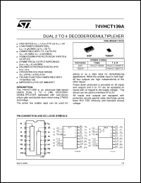 datasheet for 74VHCT139A by SGS-Thomson Microelectronics
