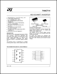 datasheet for 74ACT14 by SGS-Thomson Microelectronics