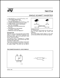 datasheet for 74V1T14 by SGS-Thomson Microelectronics