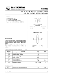 datasheet for SD1439 by SGS-Thomson Microelectronics