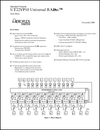 datasheet for UT22VP10E-25WCX by 