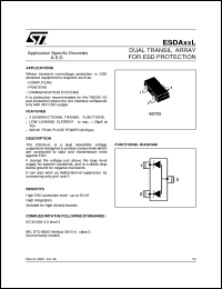 datasheet for ESDA14V2L by SGS-Thomson Microelectronics