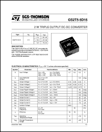 datasheet for GS2T5-5D15 by SGS-Thomson Microelectronics