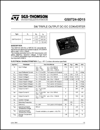 datasheet for GS5T24-5D15 by SGS-Thomson Microelectronics