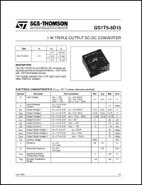 datasheet for GS1T5-5D15 by SGS-Thomson Microelectronics