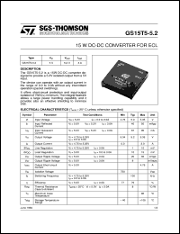 datasheet for GS15T5-5.2 by SGS-Thomson Microelectronics