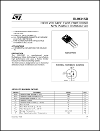 datasheet for BUH315D by SGS-Thomson Microelectronics