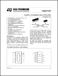 datasheet for 74ACT157 by SGS-Thomson Microelectronics