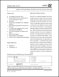 datasheet for APA2120RI-TR by 