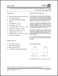 datasheet for APL1086-285GC-TR by 