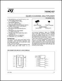 datasheet for 74VHC157 by SGS-Thomson Microelectronics