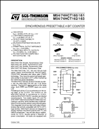 datasheet for M74HCT160 by SGS-Thomson Microelectronics