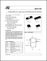 datasheet for M27C160 by SGS-Thomson Microelectronics