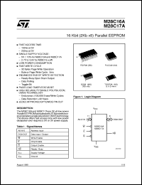 datasheet for M28C16A-W by SGS-Thomson Microelectronics