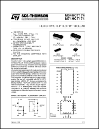 datasheet for M74HCT174 by SGS-Thomson Microelectronics