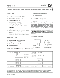 datasheet for APL5883-EC-TU by 