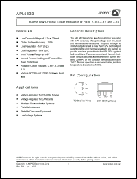 datasheet for APL5833-33EC-TR by 