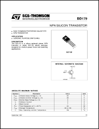 datasheet for BD179 by SGS-Thomson Microelectronics