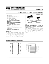 datasheet for 74AC174 by SGS-Thomson Microelectronics