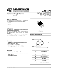 datasheet for ADB18PS by SGS-Thomson Microelectronics