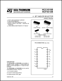 datasheet for HCF4519B by SGS-Thomson Microelectronics