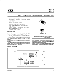 datasheet for L4920 by SGS-Thomson Microelectronics