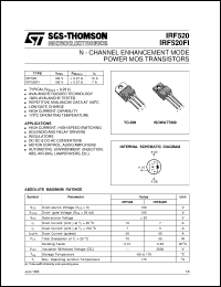 datasheet for IRF520 by SGS-Thomson Microelectronics