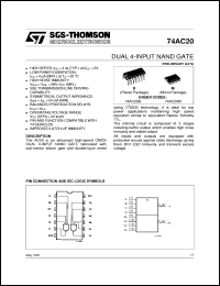 datasheet for 74AC20 by SGS-Thomson Microelectronics