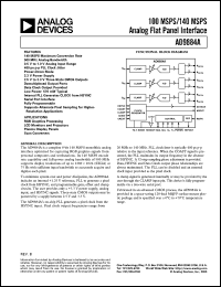 datasheet for AD9884AKS-140 by 