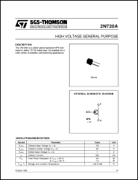 datasheet for 2N720A by SGS-Thomson Microelectronics