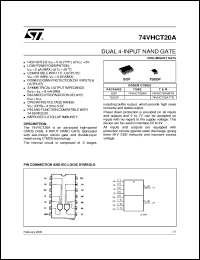 datasheet for 74VHCT20A by SGS-Thomson Microelectronics