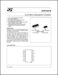 datasheet for HCF4521B by SGS-Thomson Microelectronics