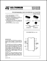 datasheet for HCF4522B by SGS-Thomson Microelectronics