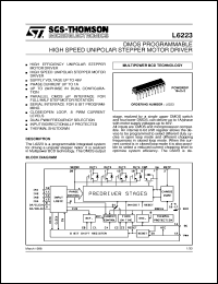 datasheet for L6223 by SGS-Thomson Microelectronics