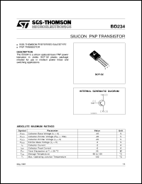 datasheet for BD234 by SGS-Thomson Microelectronics