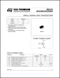 datasheet for BSV52 by SGS-Thomson Microelectronics