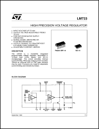 datasheet for LM723N by SGS-Thomson Microelectronics