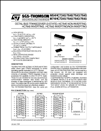 datasheet for M74HC7640 by SGS-Thomson Microelectronics