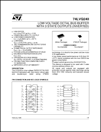 datasheet for 74LVQ240 by SGS-Thomson Microelectronics