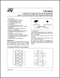 datasheet for 74LVQ241 by SGS-Thomson Microelectronics