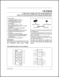 datasheet for 74LVQ244 by SGS-Thomson Microelectronics