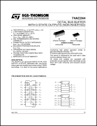 datasheet for 74AC244 by SGS-Thomson Microelectronics