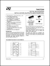 datasheet for 74ACT244 by SGS-Thomson Microelectronics