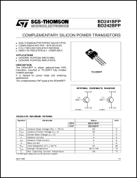 datasheet for BD241BFP by SGS-Thomson Microelectronics