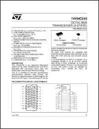 datasheet for 74VHC245 by SGS-Thomson Microelectronics
