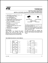 datasheet for 74VHC244 by SGS-Thomson Microelectronics