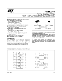 datasheet for 74VHC240 by SGS-Thomson Microelectronics