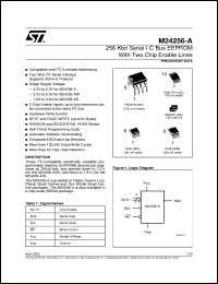 datasheet for M24256A by SGS-Thomson Microelectronics