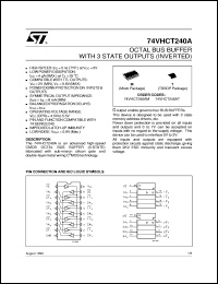 datasheet for 74VHCT240A by SGS-Thomson Microelectronics